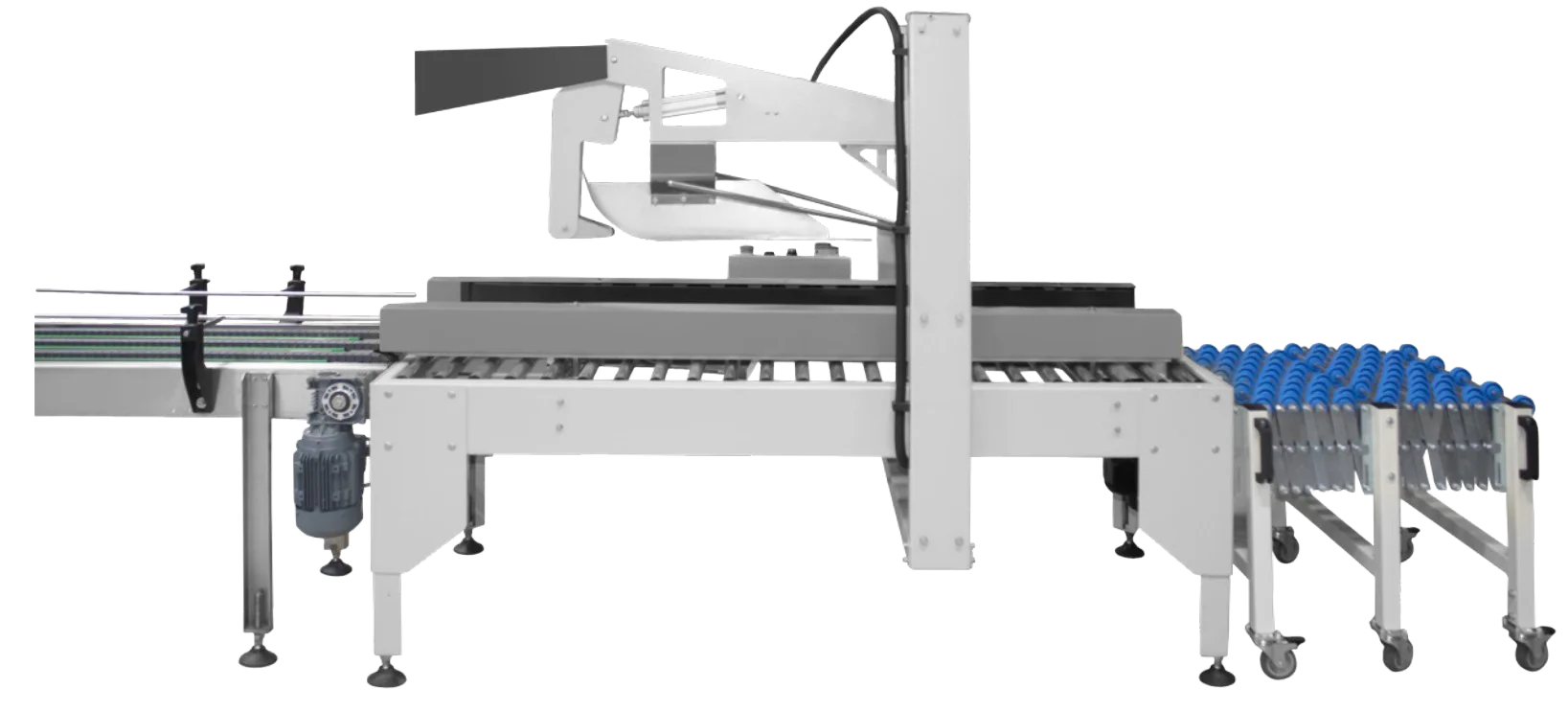 Case sealer — automatic cardboard case sealing with product